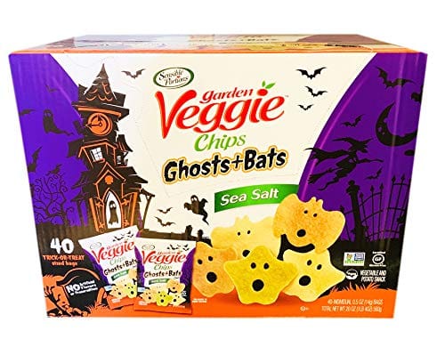 Amazon.com: Sensible Portions Garden Veggie Chips Sea Salt 1.25 Lb! 40 Trick -Or-Treat Bags! Ghosts And Bats Shaped Potato Chips! Non-GMO, Vegan & Gluten Free! Spooky And Crunchy Snack Perfect For Halloween Treat!