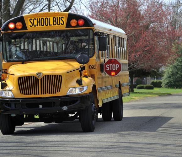 When the school bus finally comes