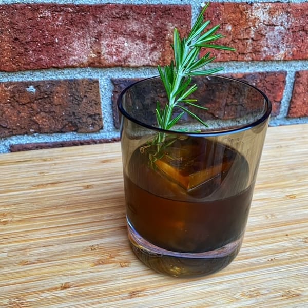 COCKTAIL: Rosemary-Peach-Sorghum Old-Fashioned